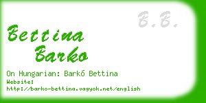 bettina barko business card